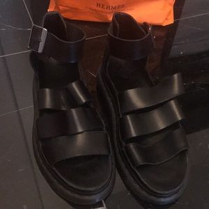 Doc martens women’s black leather sandals